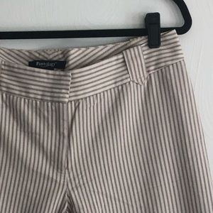 3/$21 🍭 Khaki Tan Brown Pinstripe Trouser Pants